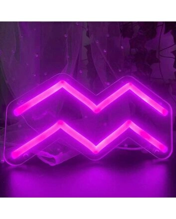 Aquarius Zodiac Sign Neon
