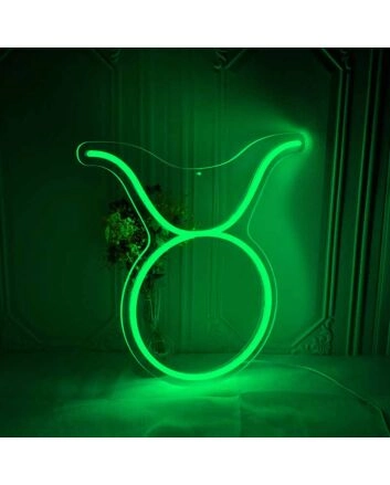 Taurus Zodiac Sign Neon