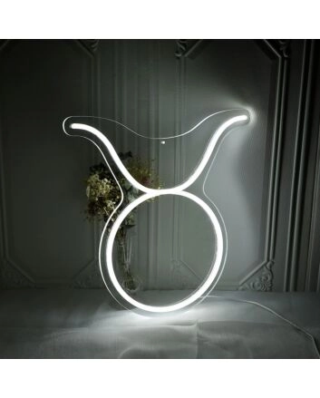 Taurus Zodiac Sign Neon