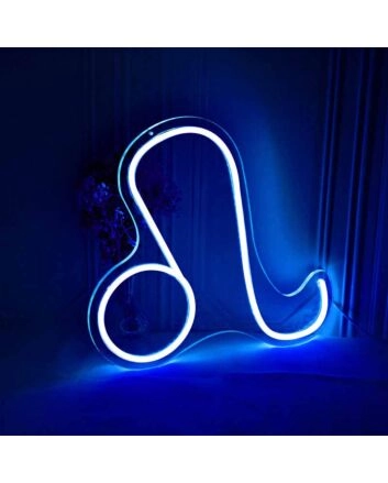 Leo Zodiac Sign Neon