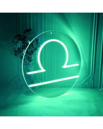 Libra Zodiac Sign Neon