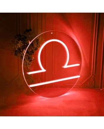 Libra Zodiac Sign Neon