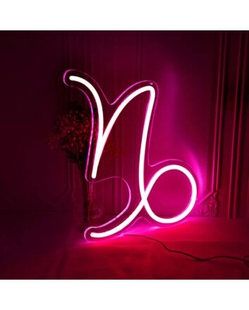 Capricorn Zodiac Sign Neon