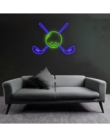 Golf Club Set Neon Sign