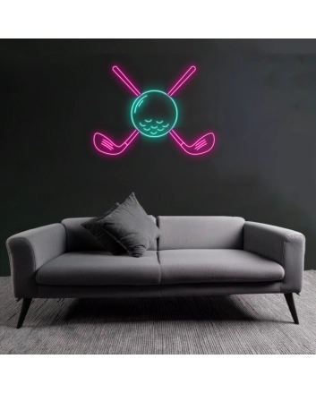 Golf Club Set Neon Sign