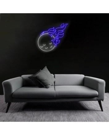 Flaming Golf Ball Neon Sign