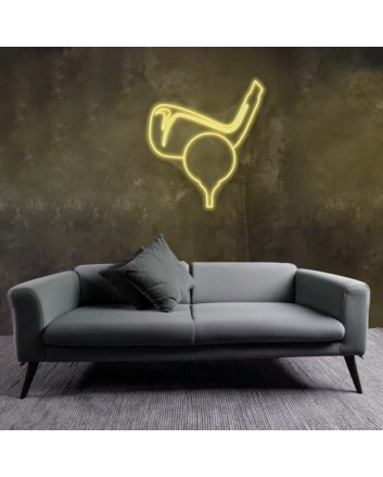 Golf Ball Swing Neon Sign