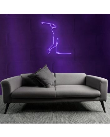 Golfing Action Neon Sign