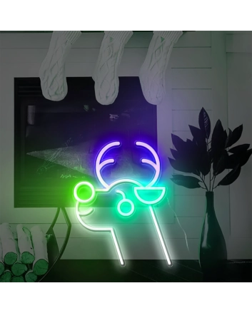 Christmas Moose Neon Sign