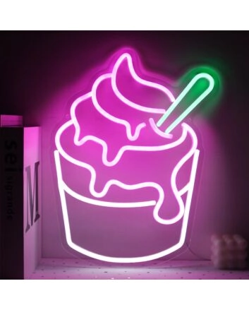 Sweet Cone Ice Cream Neon Sign