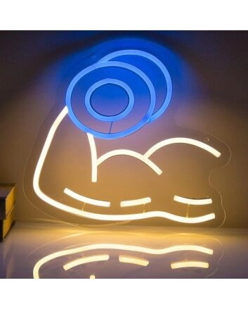 Muscular Arm Lifting Dumbbell Neon Sign