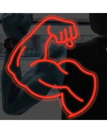 Muscle Line Art Arm Style 2 Neon Sign