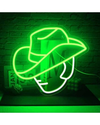 Hat Wearing Face Neon Sign