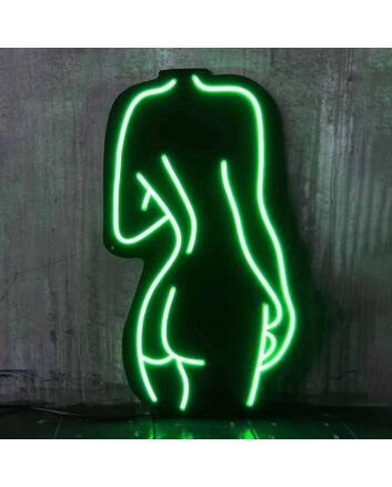 Sexy Women Back Lines Neon Black Backsplash