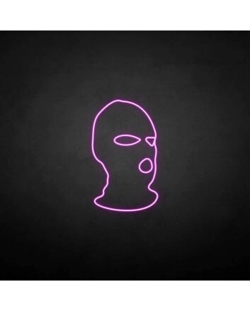 Masked man&#39; neon sign