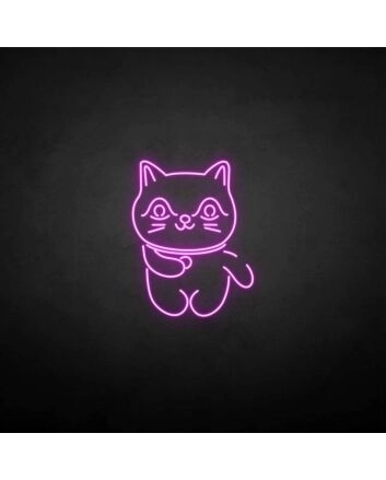 &#39;Lucky Cat&#39; neon sign