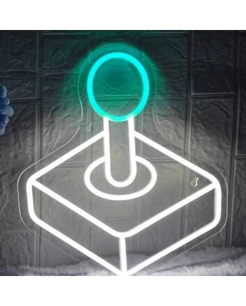 Retro Arcade Joystick Game Neon Sign