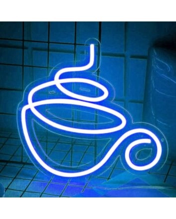 Steaming Hot Coffee Cup Neon Sign