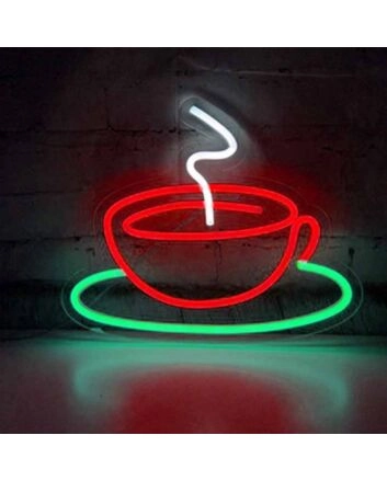 Aromatic Coffee Cup Neon Sign