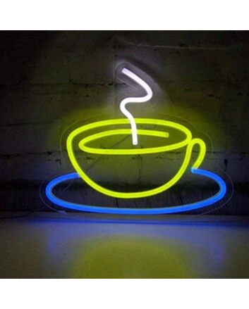 Aromatic Coffee Cup Neon Sign