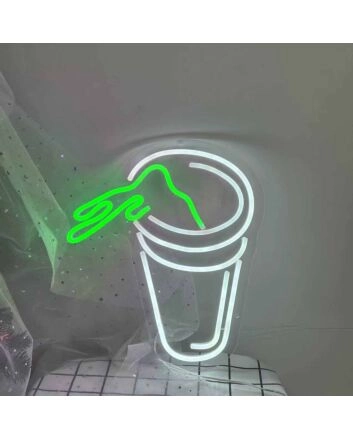 Handheld Coffee Cup Neon Sign