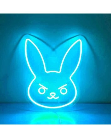 Angry Bunny Neon Sign