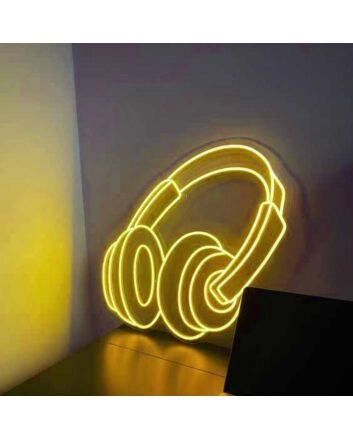 Music Headphones Neon Sign