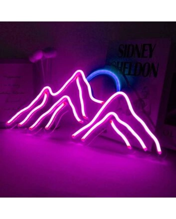 Mountain Top Sunrise Neon Light