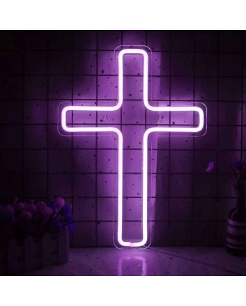 Faith Cross Inspirational Neon Sign