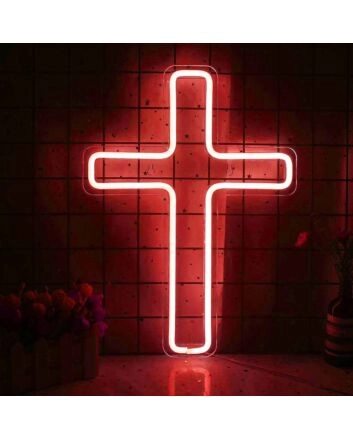 Faith Cross Inspirational Neon Sign