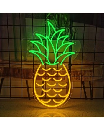 Pineapple Tropical Summer Plant Neon Sign for Fun Themed Parties and Cafes