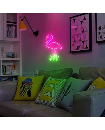 Flamingo Neon Sign for Tropical and Fun Decor