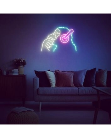 Music Chimpanzee With Headphones Neon Sign for Music Lovers