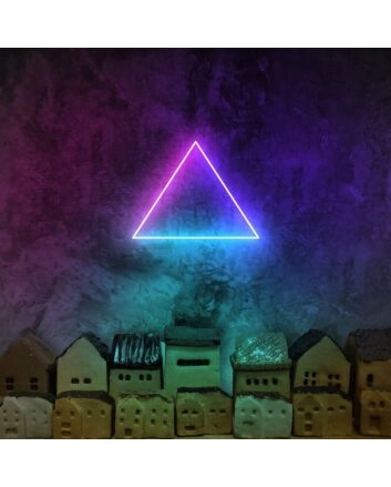 Equilateral Triangle Neon Sign for Modern and Geometric Decor