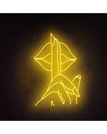 Secret Lips Neon Sign for Bold and Unique Decor