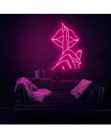 Secret Lips Neon Sign for Bold and Unique Decor