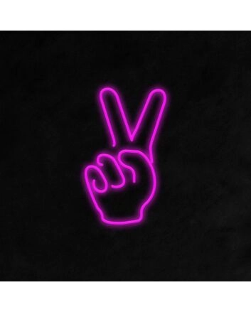 Peace Fingers Neon Sign for Positive and Peaceful Decor
