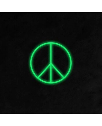 Peace Sign Neon Sign for Positive and Peaceful Spaces