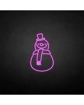 &#39;Snowman&#39; neon sign