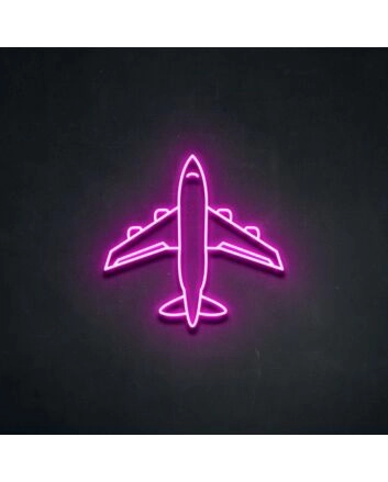 Airplane Neon Sign for Travel Enthusiasts and Fun Decor