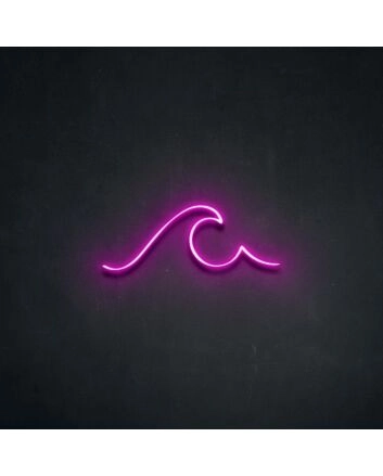 Wave Neon Sign for Ocean Lovers and Relaxing Spaces
