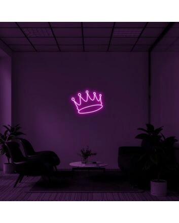 Crown Neon Sign for Royal and Elegant Decor
