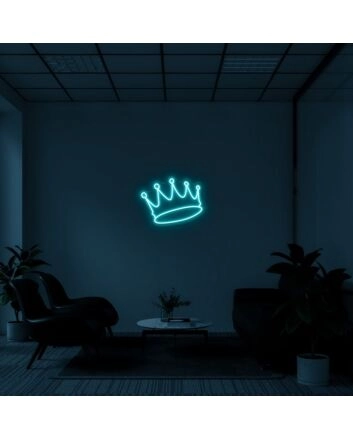 Crown Neon Sign for Royal and Elegant Decor