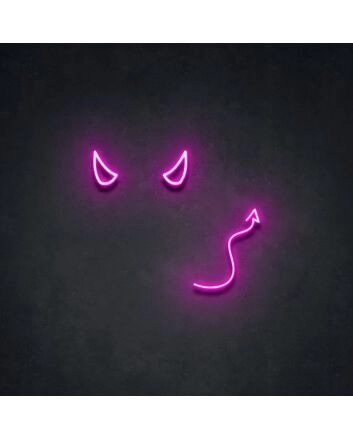 Devil Features Neon Sign for Edgy and Unique Decor