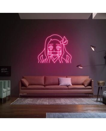 Nezuko Kamado Neon Sign for Anime and Manga Fans