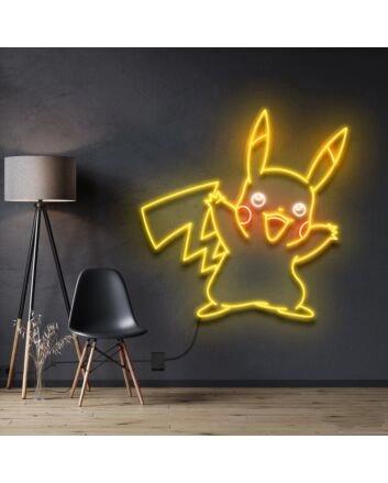 Pikachu Neon Sign for Anime Fans and Fun Spaces