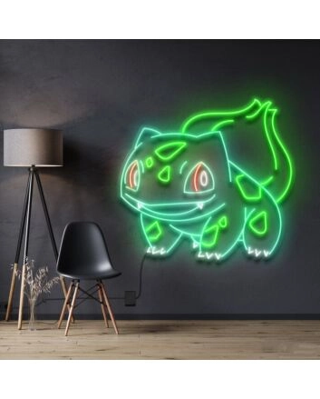Bulbasaur Neon Sign for Anime Fans and Fun Spaces