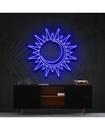 Sun Moon Neon Sign for Peaceful and Relaxing Spaces
