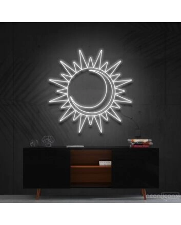 Sun Moon Neon Sign for Peaceful and Relaxing Spaces