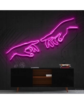 The Creation Of Adam Neon Sign for Art Lovers and Classic Decor